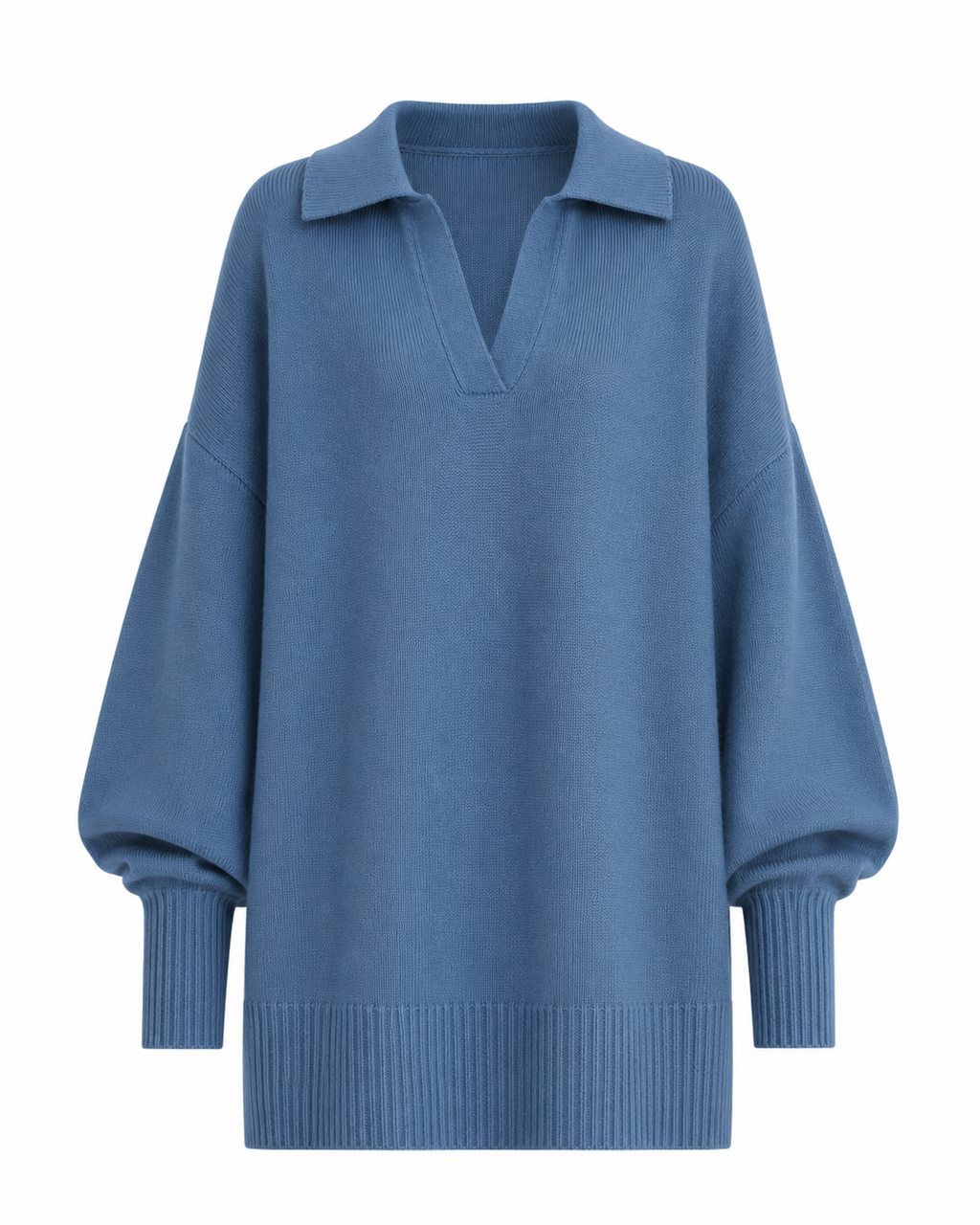 LUNEVIA™ Lockerer Strick-Poncho Pullover | Oversized Damen Crew Neck Sweater