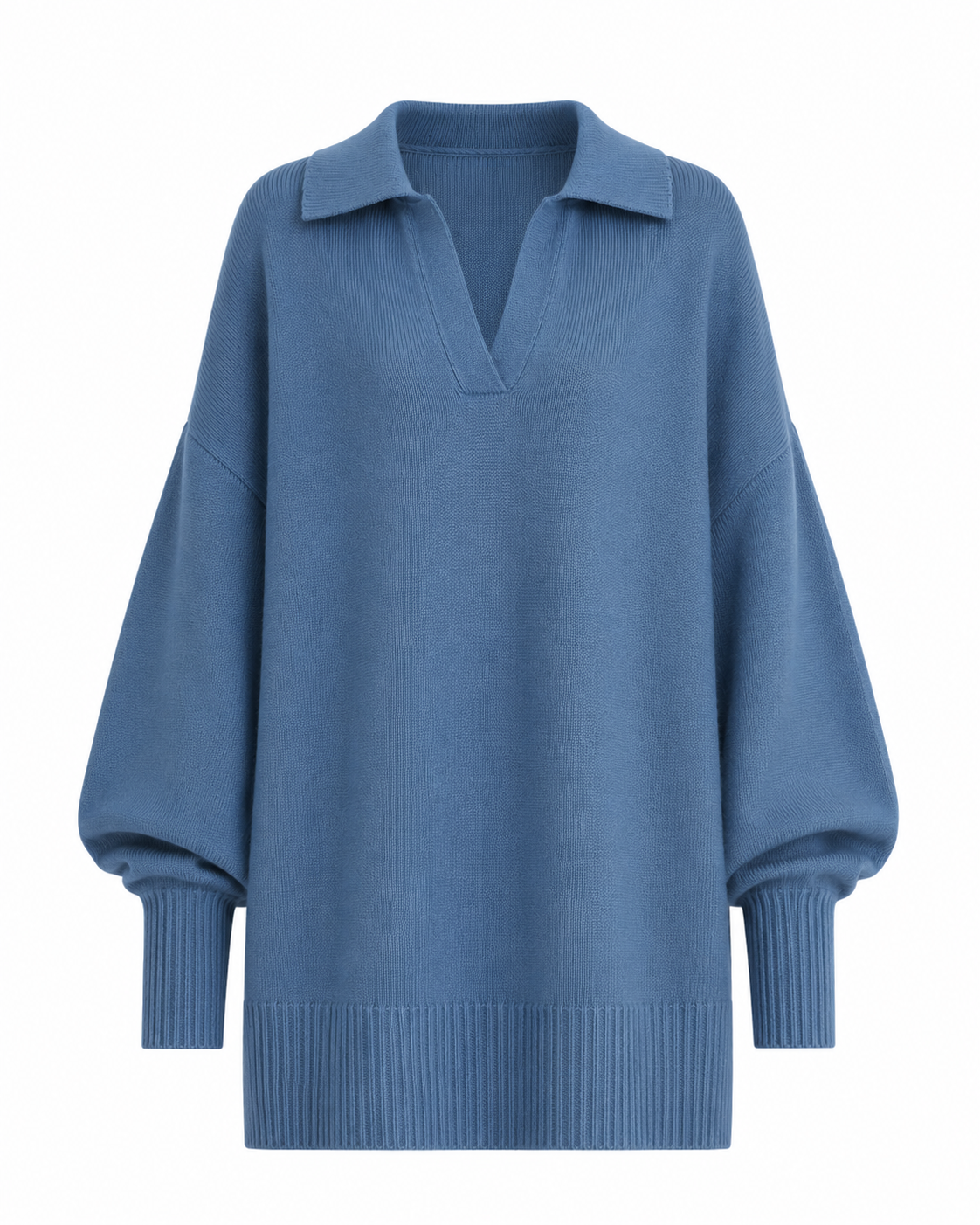 LUNEVIA™ Lockerer Strick-Poncho Pullover | Oversized Damen Crew Neck Sweater