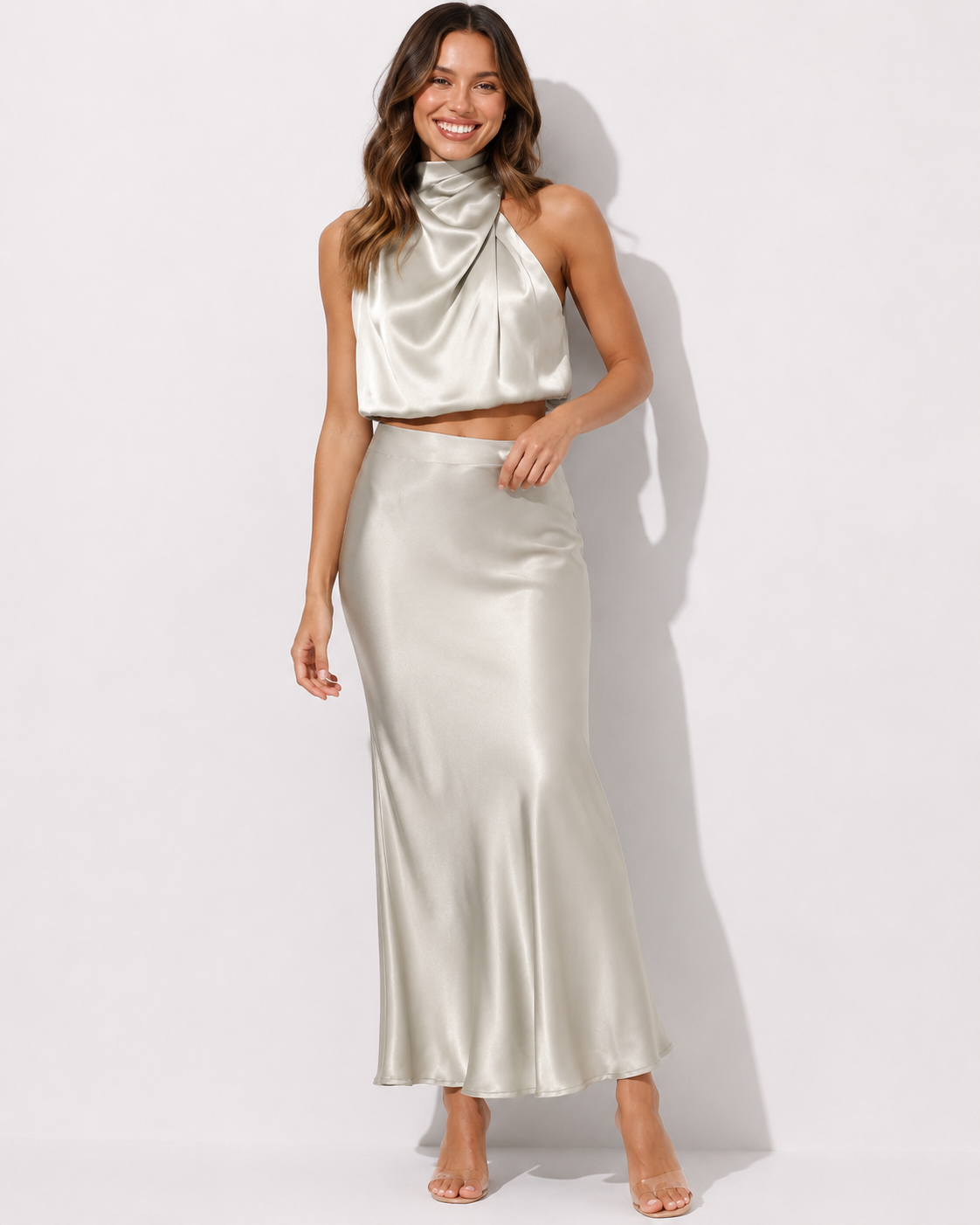 Clara™ Zweiteilige Satin-Kleid-Sets