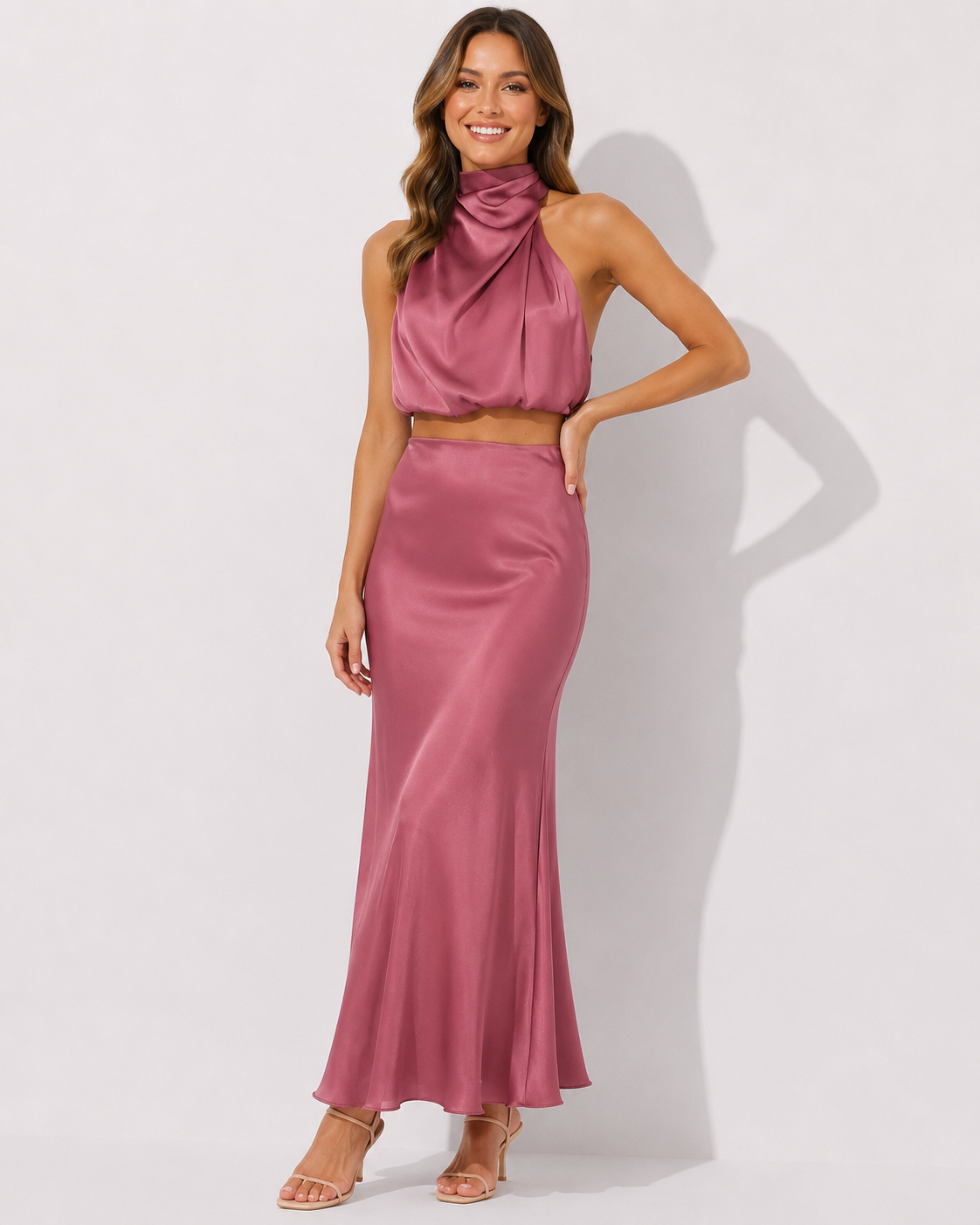 Clara™ Zweiteilige Satin-Kleid-Sets