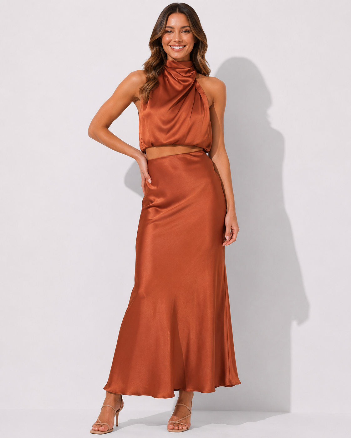 Clara™ Zweiteilige Satin-Kleid-Sets
