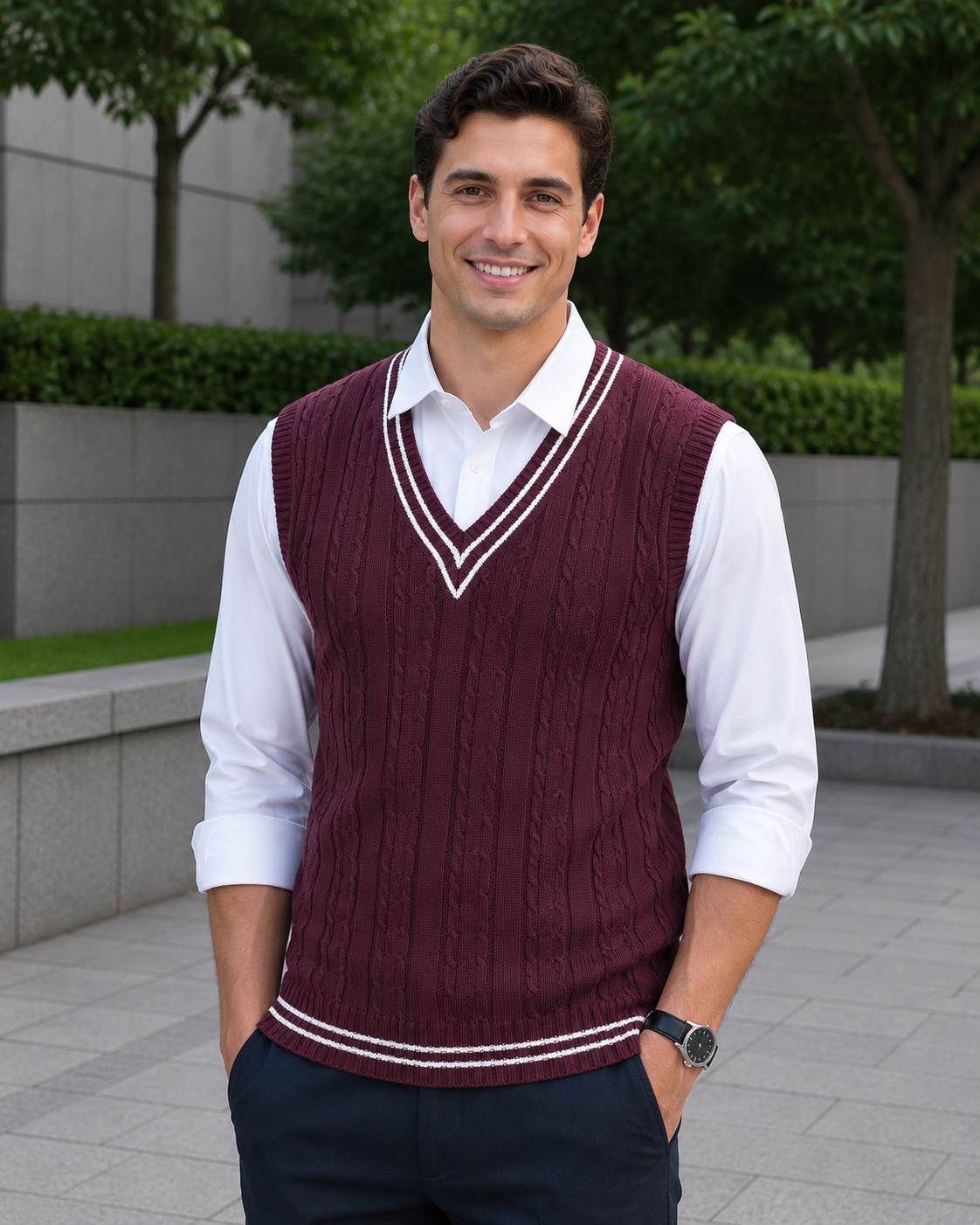 Duane™ Ärmelloser Strickpullover