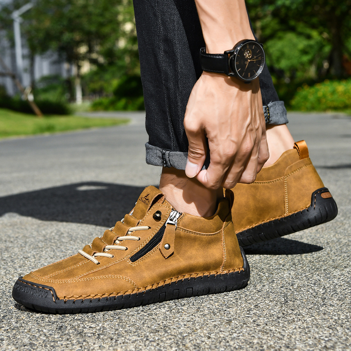 Mares | Nubukleder Schuhe mit Reißverschluss