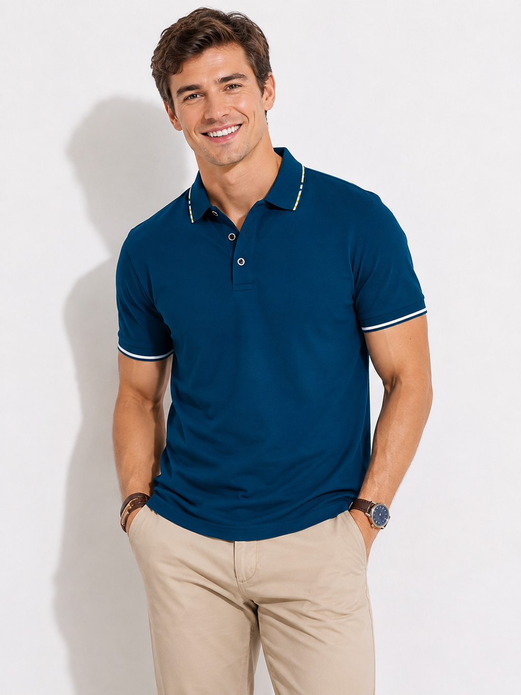 Feinschnitt Herren Langarmshirt