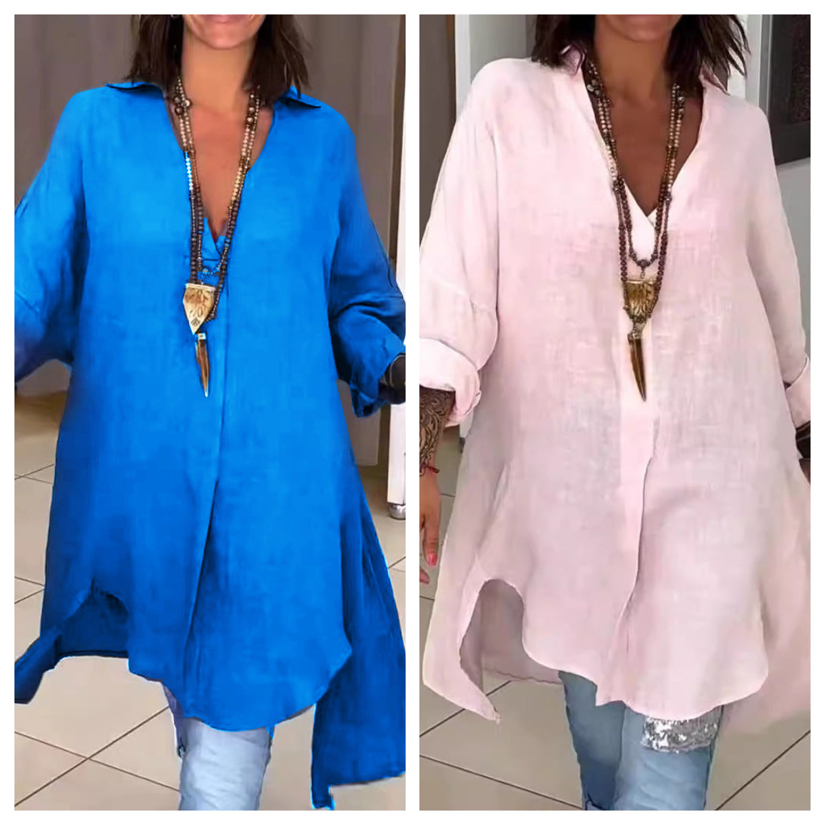 Lulaella | Longshirt Hemd im Oversize Look