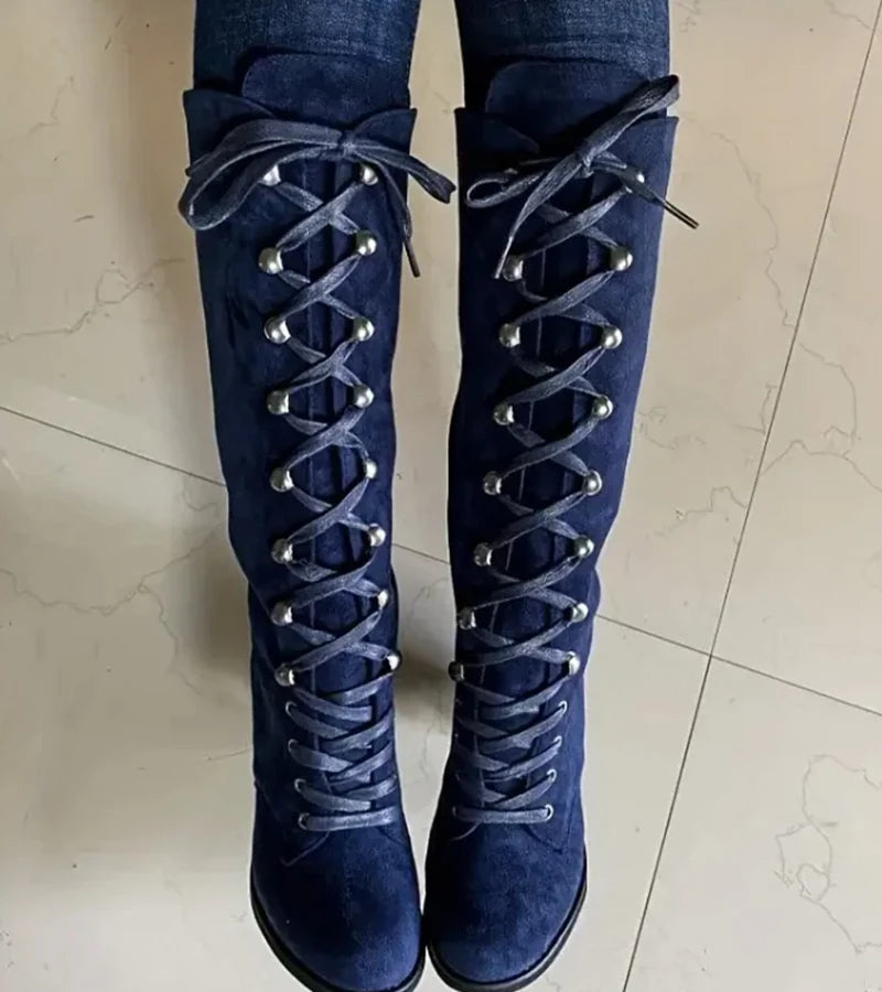 Asmita Schnürstiefel Aus Kunstleder
