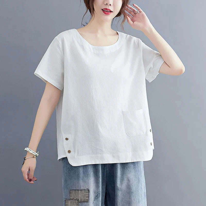 Bimiina | Vintage Baumwoll-Leinen Top