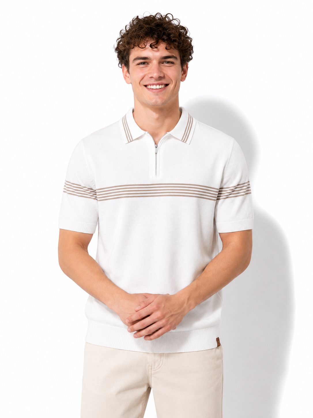 Linienstil Herren Polo-Shirt