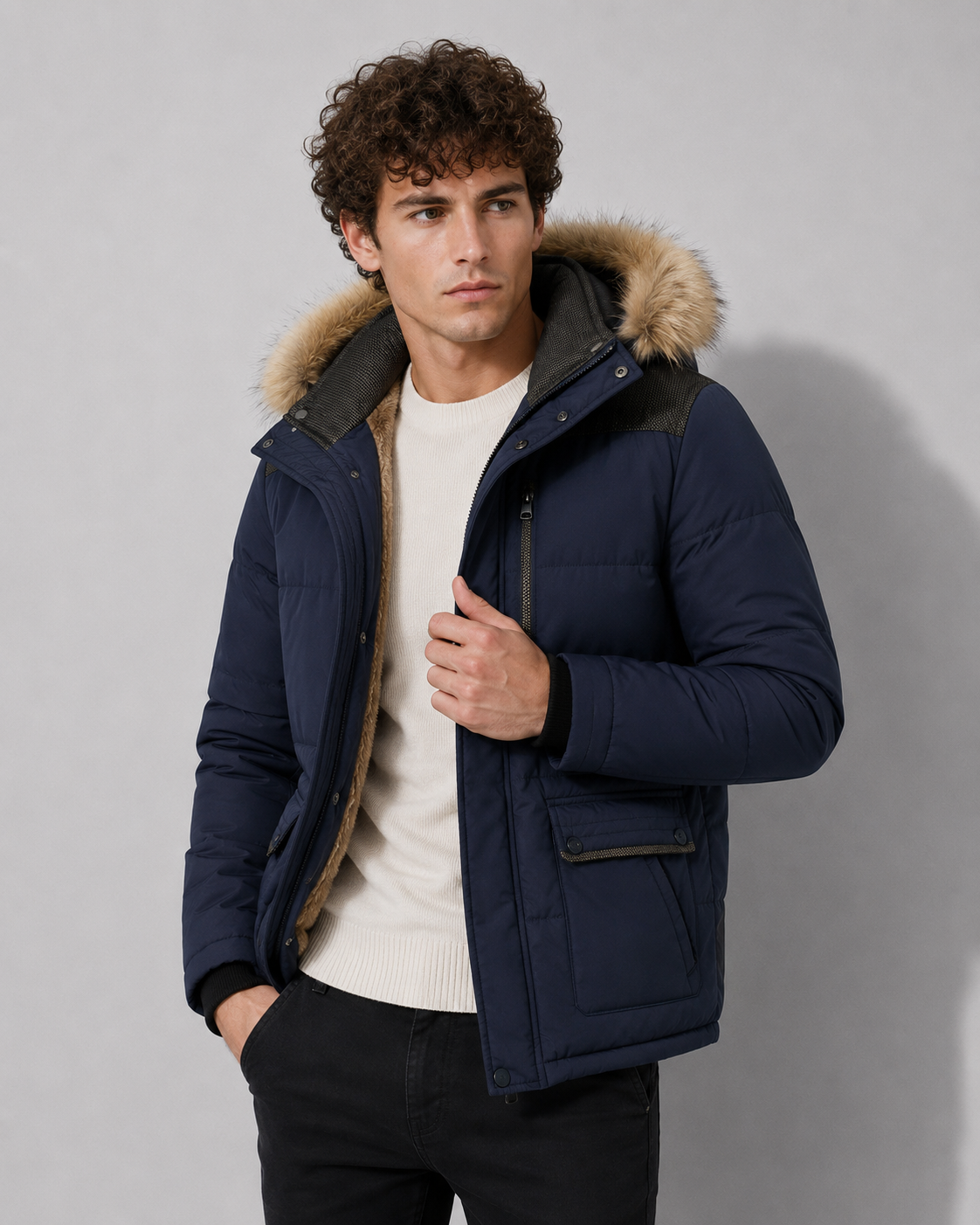 Olianis | Elegante Gepolsterte Fleece Winterjacke