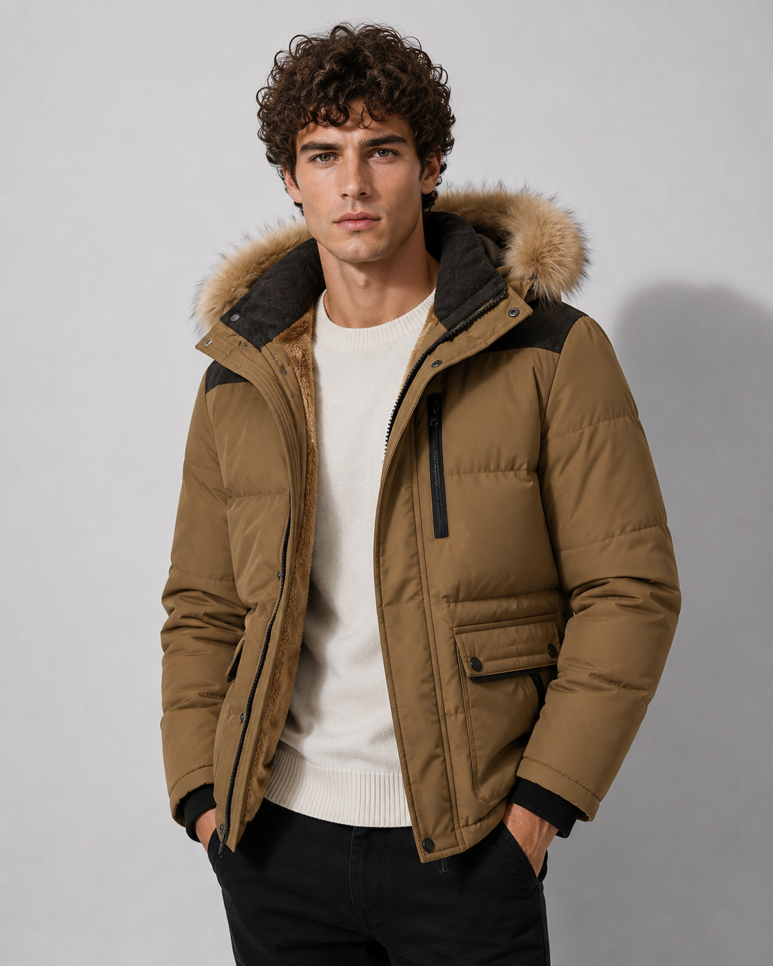 Olianis | Elegante Gepolsterte Fleece Winterjacke