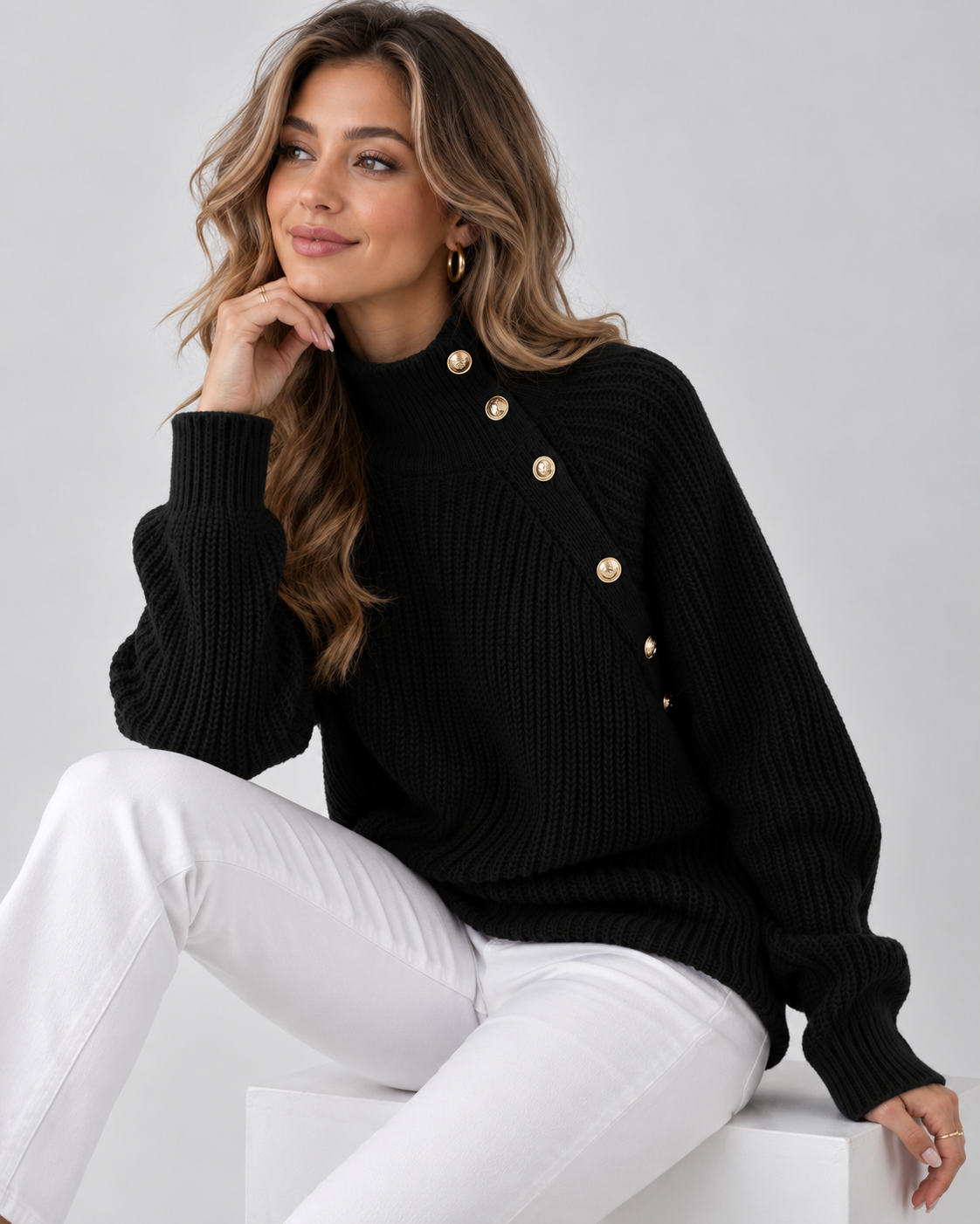Retroblack Feinstrickpullover
