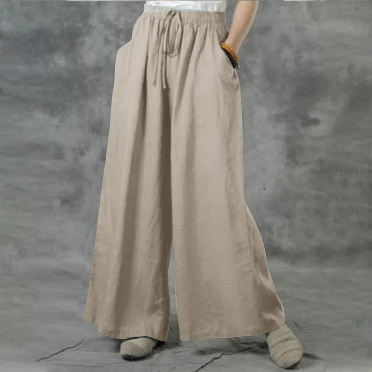 Annika | Weite Stoffhose mit elastischem Bund
