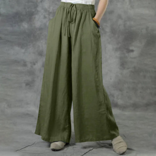 Annika | Weite Stoffhose mit elastischem Bund