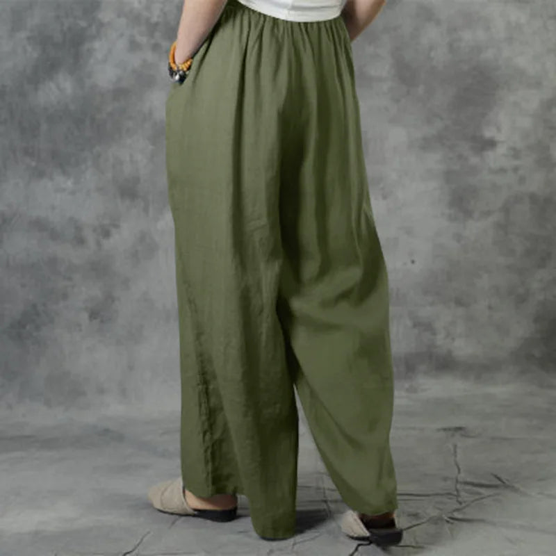 Annika | Weite Stoffhose mit elastischem Bund
