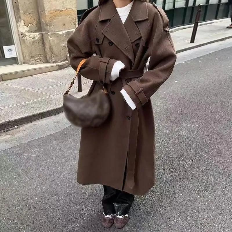 Olympia | Damen Lange Wollmantel Jacken im britischen Stil