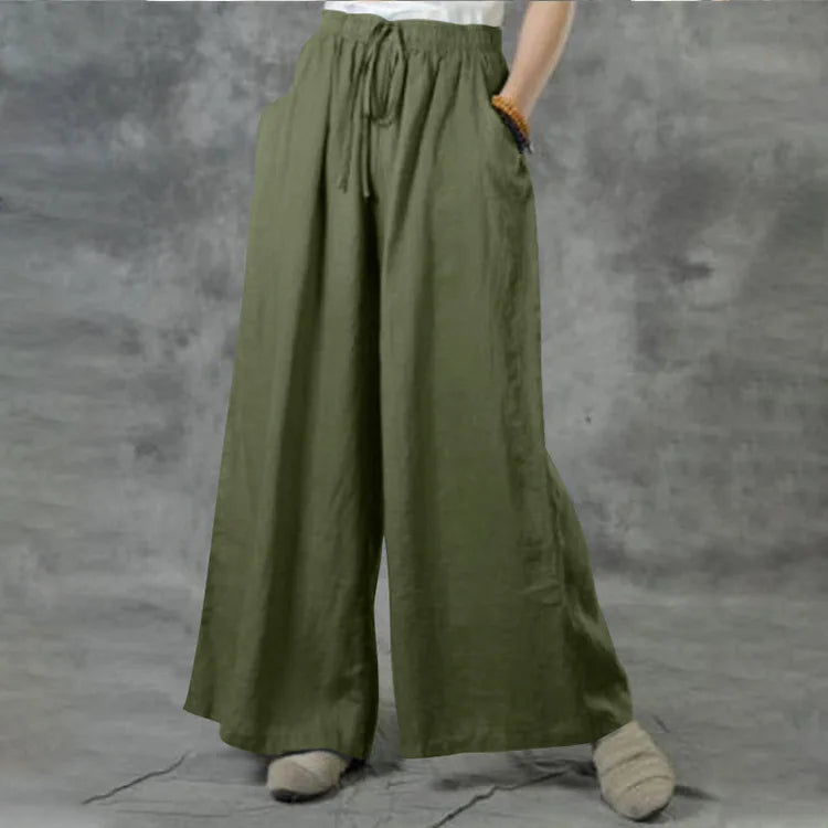 Annika | Weite Stoffhose mit elastischem Bund