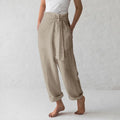 Danica | Weite Stoffhose mit hohem Bund und Gürtel
