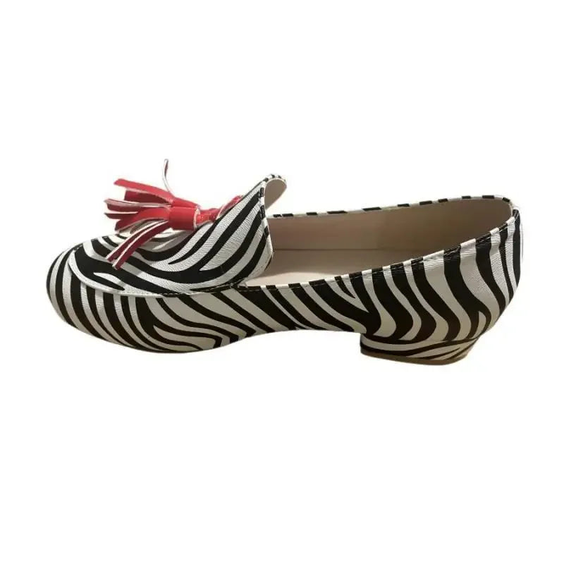 Davina | Damen Flache Leopardmuster Freizeit-Loferschuhe