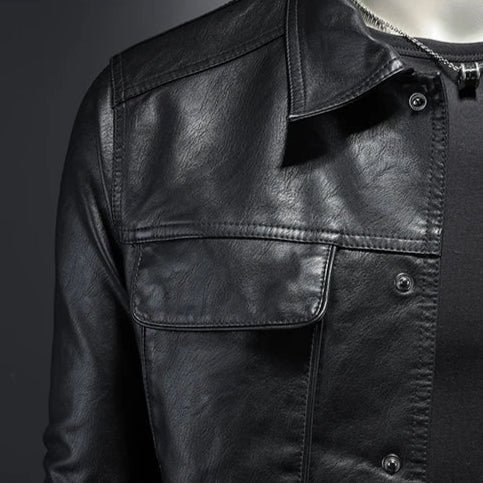 Samorr | Lässige Schlanke Passform LederJacke