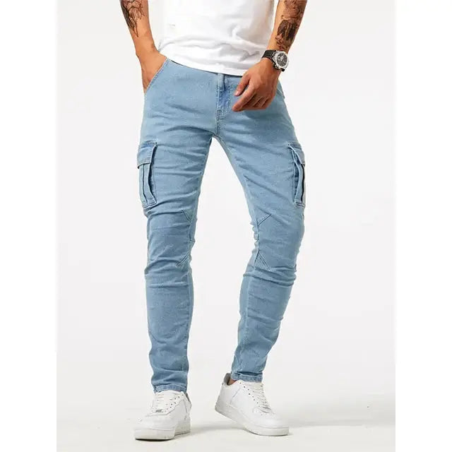 Leoeio | Denim Jeans Cargo Hose