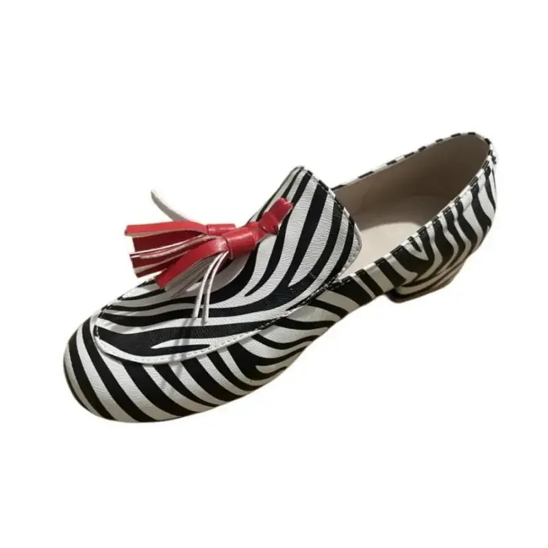Davina | Damen Flache Leopardmuster Freizeit-Loferschuhe