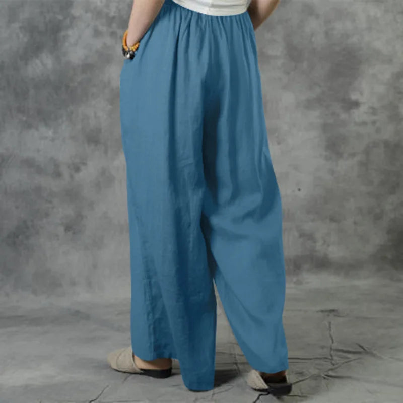Annika | Weite Stoffhose mit elastischem Bund