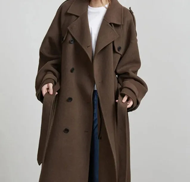 Olympia | Damen Lange Wollmantel Jacken im britischen Stil