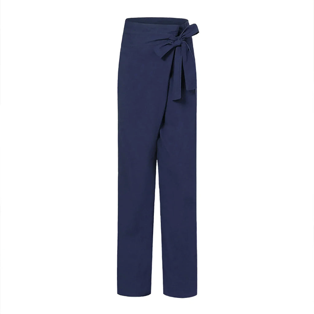 Danica | Weite Stoffhose mit hohem Bund und Gürtel