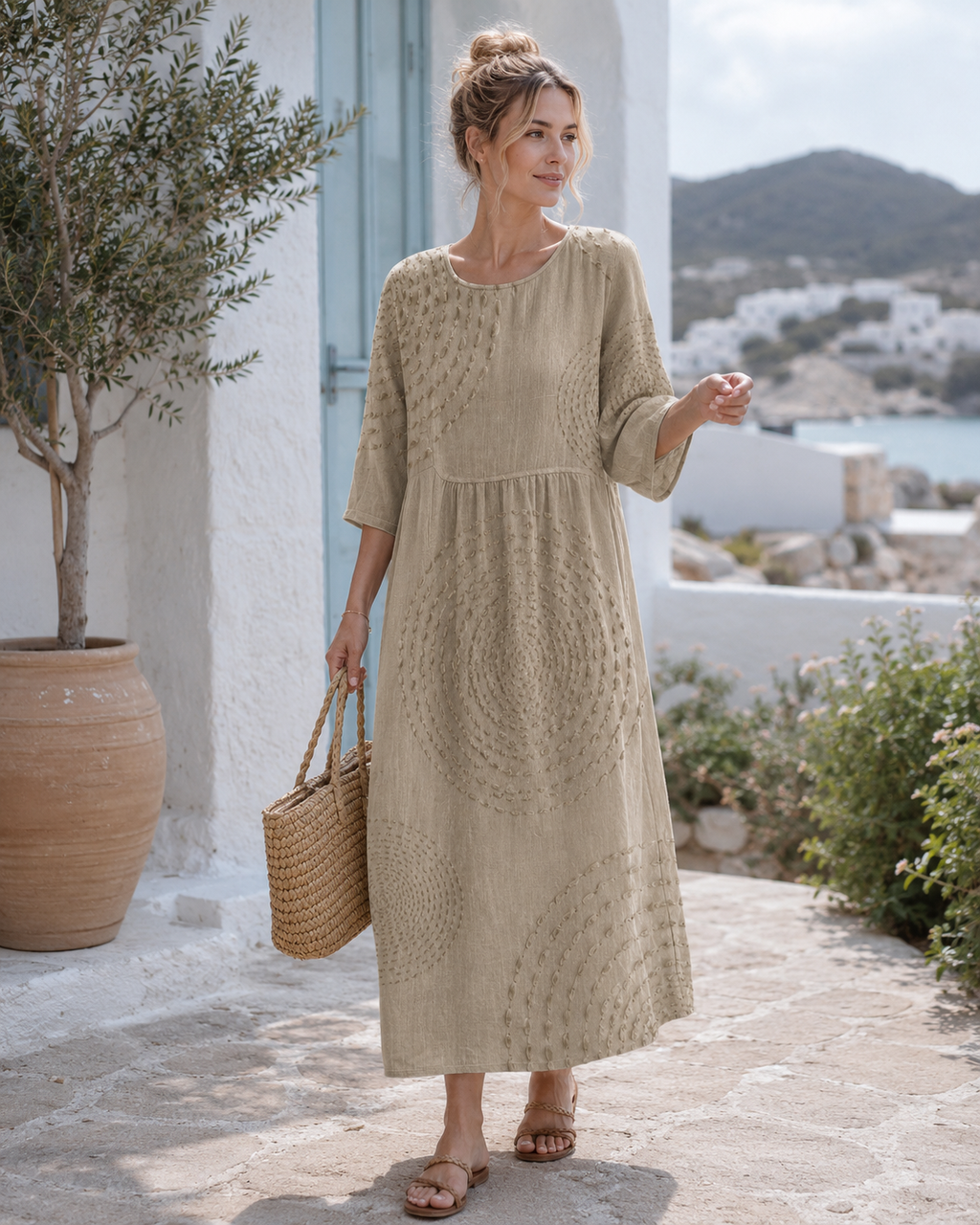 Dai | Lässiges Kleid Einfarbiges Design