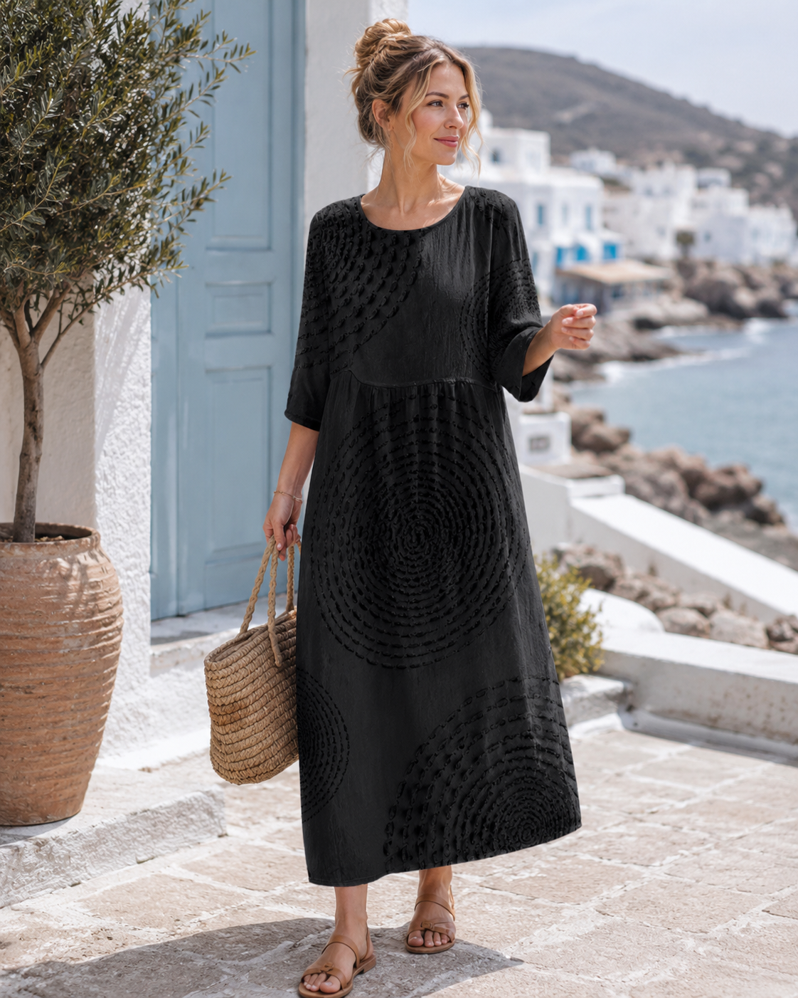 Dai | Lässiges Kleid Einfarbiges Design