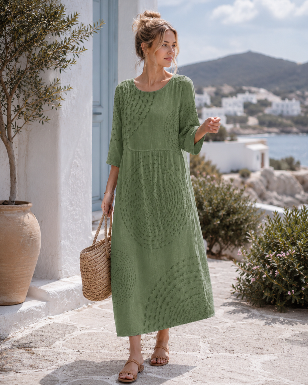 Dai | Lässiges Kleid Einfarbiges Design