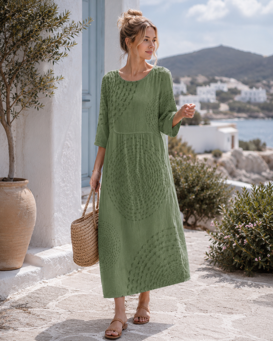 Dai | Lässiges Kleid Einfarbiges Design