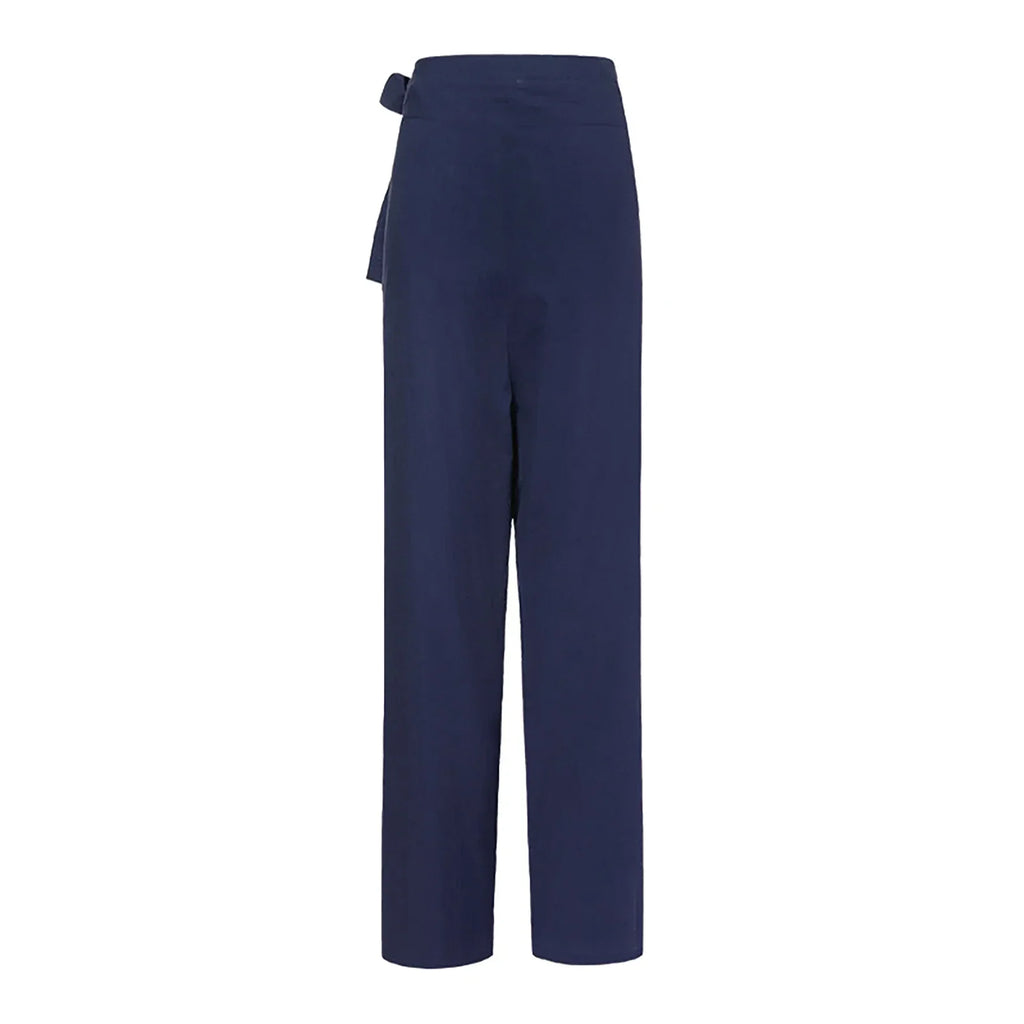 Danica | Weite Stoffhose mit hohem Bund und Gürtel