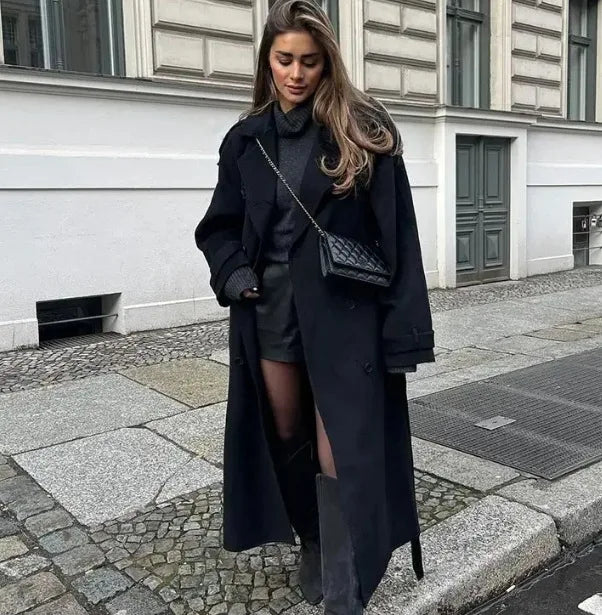 Olympia | Damen Lange Wollmantel Jacken im britischen Stil