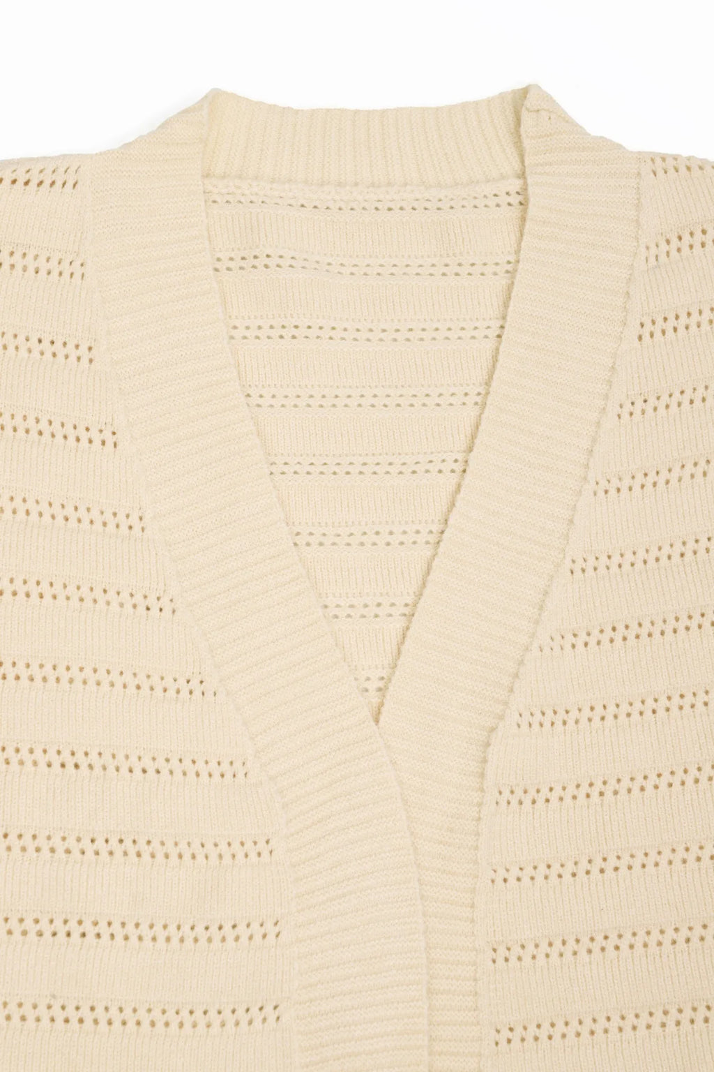 Lucki | Locker sitzender offener Strickcardigan mit langen Ärmeln
