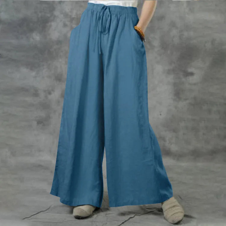 Annika | Weite Stoffhose mit elastischem Bund