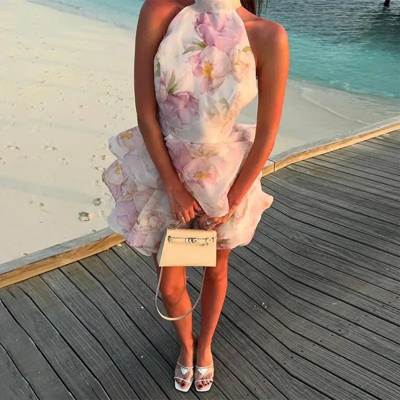 Serena | Kleid mit Blumenmuster und weiter Rock