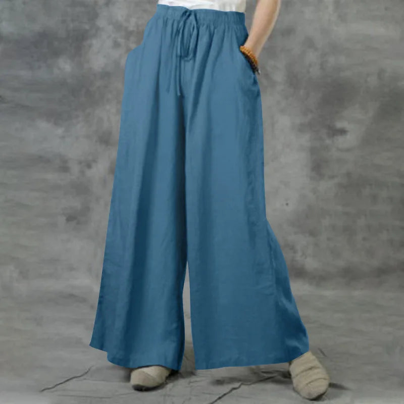 Annika | Weite Stoffhose mit elastischem Bund