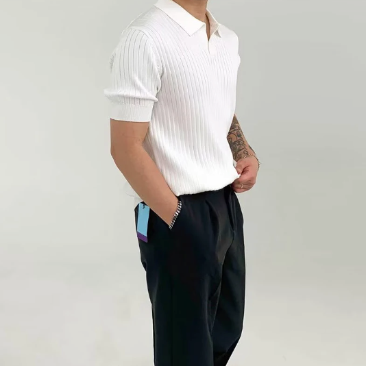 Henenor | Feinstruktur Polo-Shirt