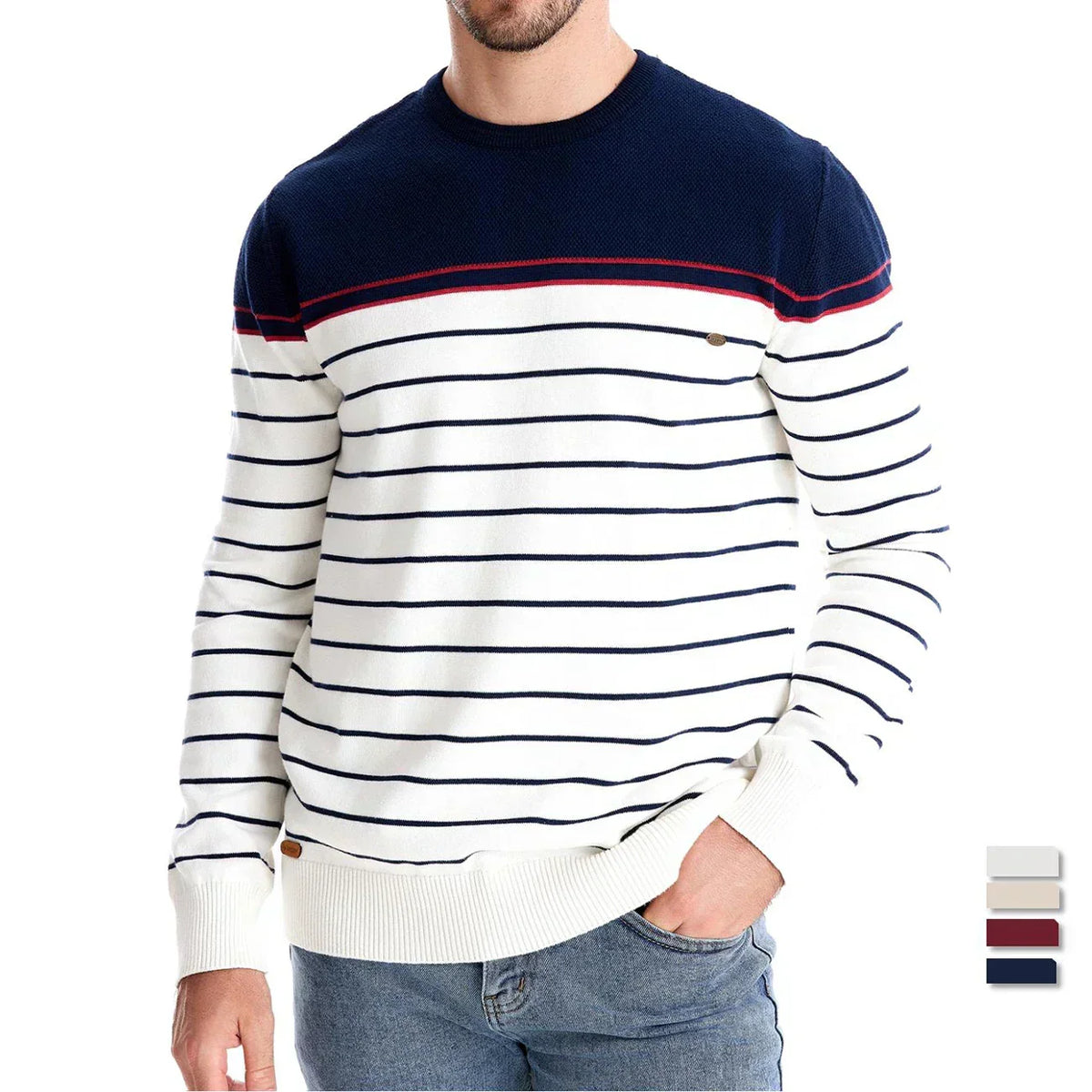 Rafanus | Herrenpullover mit Streifenmuster