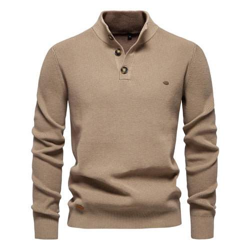 Benenas | Herrenpullover mit Knopfdesign