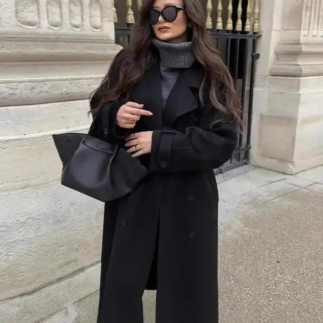 Olympia | Damen Lange Wollmantel Jacken im britischen Stil