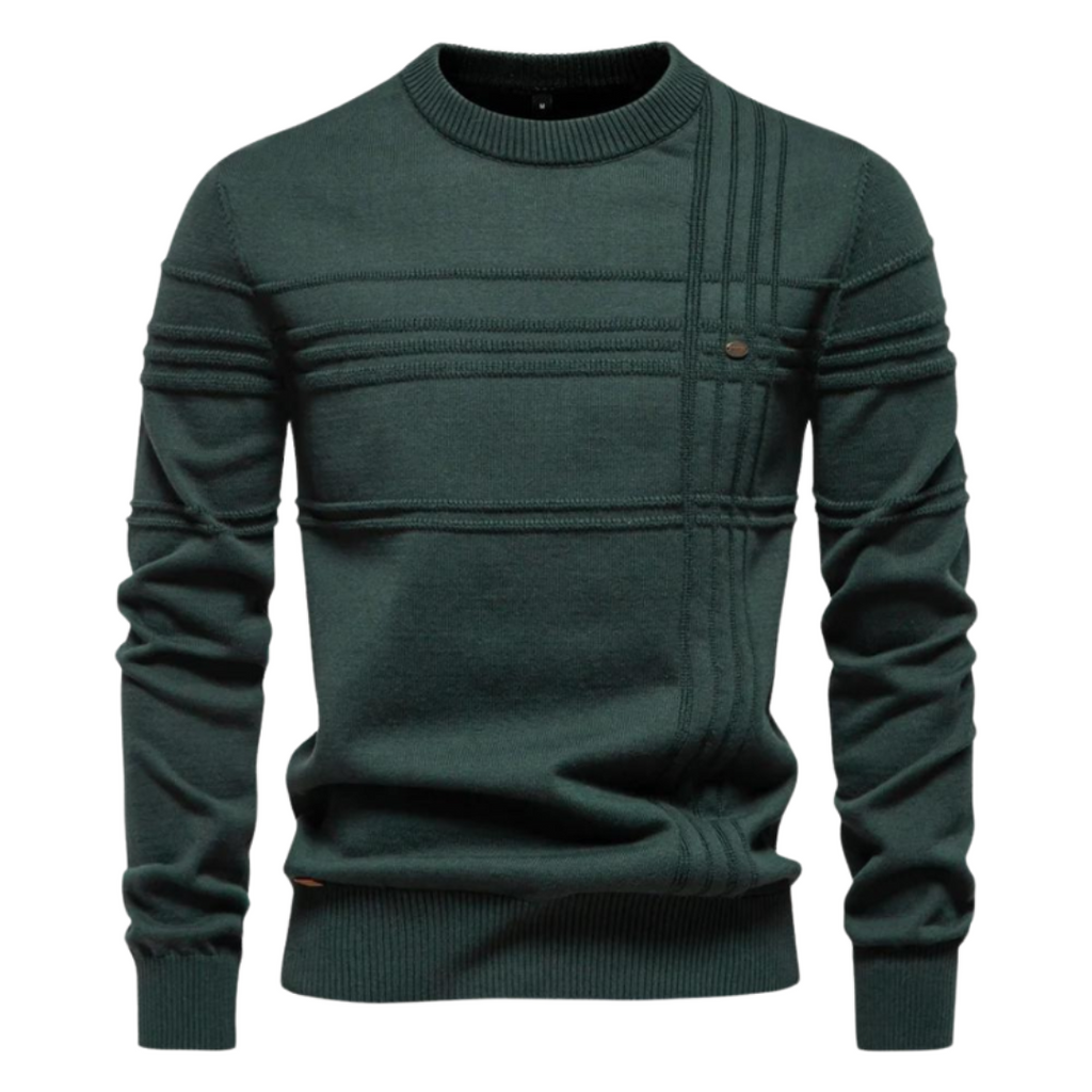 Caranr | Stilvoller Herrenpullover mit Karodesign