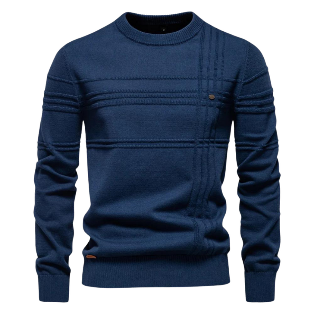 Caranr | Stilvoller Herrenpullover mit Karodesign