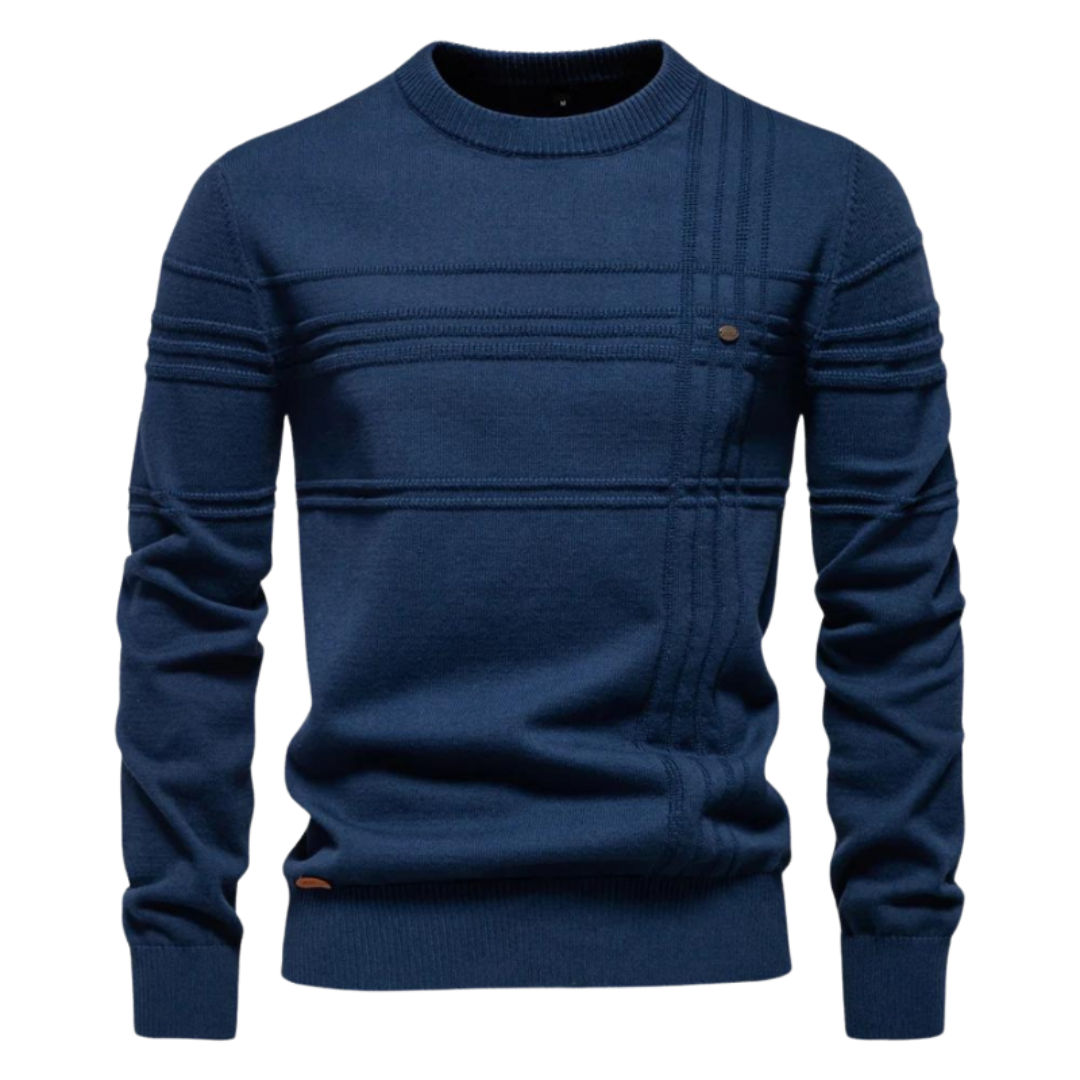 Caranr | Stilvoller Herrenpullover mit Karodesign
