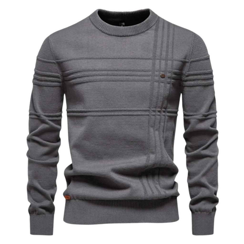 Caranr | Stilvoller Herrenpullover mit Karodesign