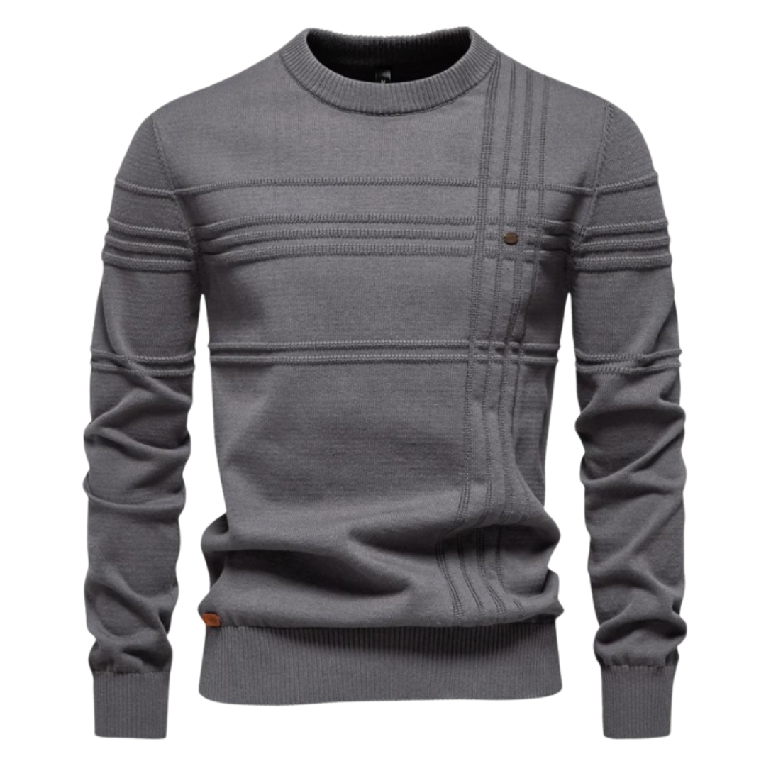 Caranr | Stilvoller Herrenpullover mit Karodesign