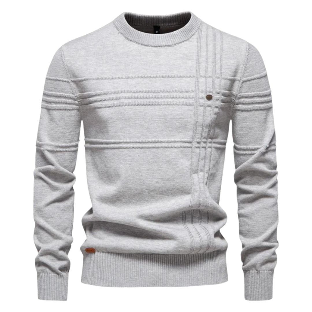 Caranr | Stilvoller Herrenpullover mit Karodesign