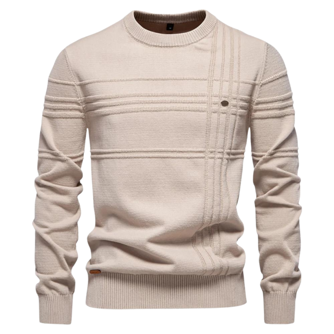 Caranr | Stilvoller Herrenpullover mit Karodesign