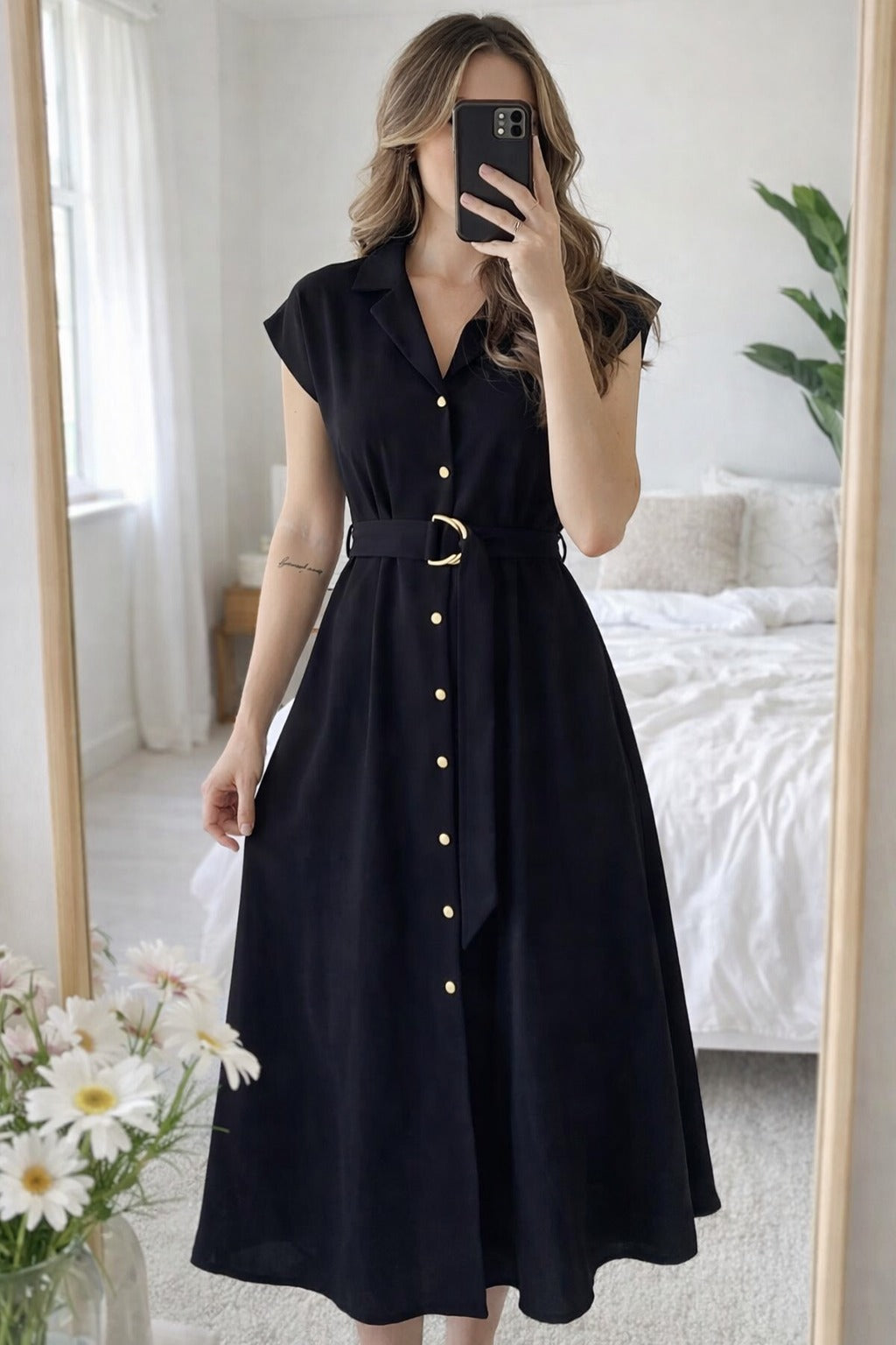 Sooraaya | Kleid mit Ringgürtel